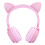 Durable Lightweight Bluetooth Wireless Headphones, LED Light Up Volume Control with Sharing Function and Cute Kitty Ears for Kids 2