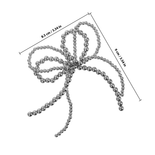 Mini Nœud Argent Plastique Décorations Mode Polyvalentes 1