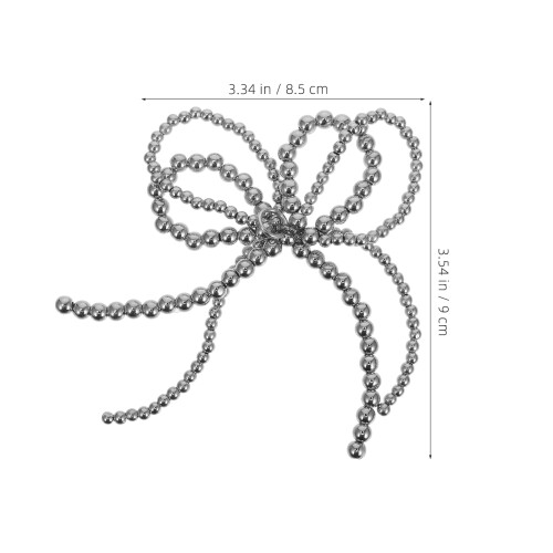 Mini Nœud Argent Plastique Décorations Mode Polyvalentes 2