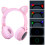 Durable Lightweight Bluetooth Wireless Headphones, LED Light Up Volume Control with Sharing Function and Cute Kitty Ears for Kids 4
