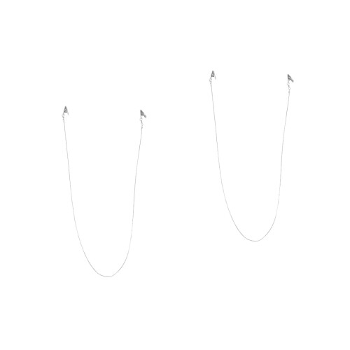 2Pcs Silver Metal Eyeglasses Cord Sunglasses Chain Mask Hanging Strap 2