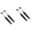 4Pcs Black Digging Spoons Ice Cream and Fruit Scoops with Hanging Hole 4