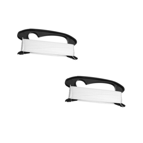 2Pcs 100M Durable Flying Kite String with Black Plastic Winding Board 1