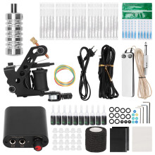 Shader Tattoo Coil Machine High Quality Copper Wire Fast Heat Dissipation Professional Tattoo Machines With Power Supply And Selflock Tattoo Grip