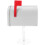 5Pcs Mounted Post Box Outdoor White Mini Iron Mailbox for Home Office 3