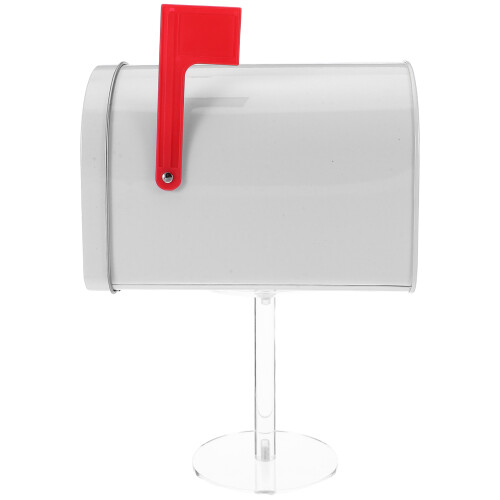 5Pcs Mounted Post Box Outdoor White Mini Iron Mailbox for Home Office 2