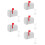 5Pcs Mounted Post Box Outdoor White Mini Iron Mailbox for Home Office 5
