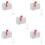 5Pcs Mounted Post Box Outdoor White Mini Iron Mailbox for Home Office 7
