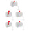 5Pcs Mounted Post Box Outdoor White Mini Iron Mailbox for Home Office 8
