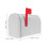 5Pcs Mounted Post Box Outdoor White Mini Iron Mailbox for Home Office 11