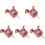 5Pcs Galvanized Steel Spring Vibration Isolator Hanger Red with Rubber 4