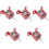5Pcs Galvanized Steel Spring Vibration Isolator Hanger Red with Rubber 5