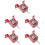 5Pcs Galvanized Steel Spring Vibration Isolator Hanger Red with Rubber 7