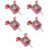 5Pcs Galvanized Steel Spring Vibration Isolator Hanger Red with Rubber 8