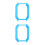 2Pcs Sky-Blue Watch Protector Case Stylish Protective Frame for Watch 9