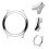 2Pcs Silver Watch Case Accessories Durable Protective Frame Cover 8