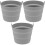 3Pcs Flexible Silicone Bbq Buckets Foldable Grill Accessory Oil Liners 4