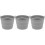 3Pcs Flexible Silicone Bbq Buckets Foldable Grill Accessory Oil Liners 5