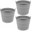 3Pcs Flexible Silicone Bbq Buckets Foldable Grill Accessory Oil Liners 7