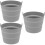 3Pcs Flexible Silicone Bbq Buckets Foldable Grill Accessory Oil Liners 8