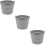 3Pcs Flexible Silicone Bbq Buckets Foldable Grill Accessory Oil Liners 10