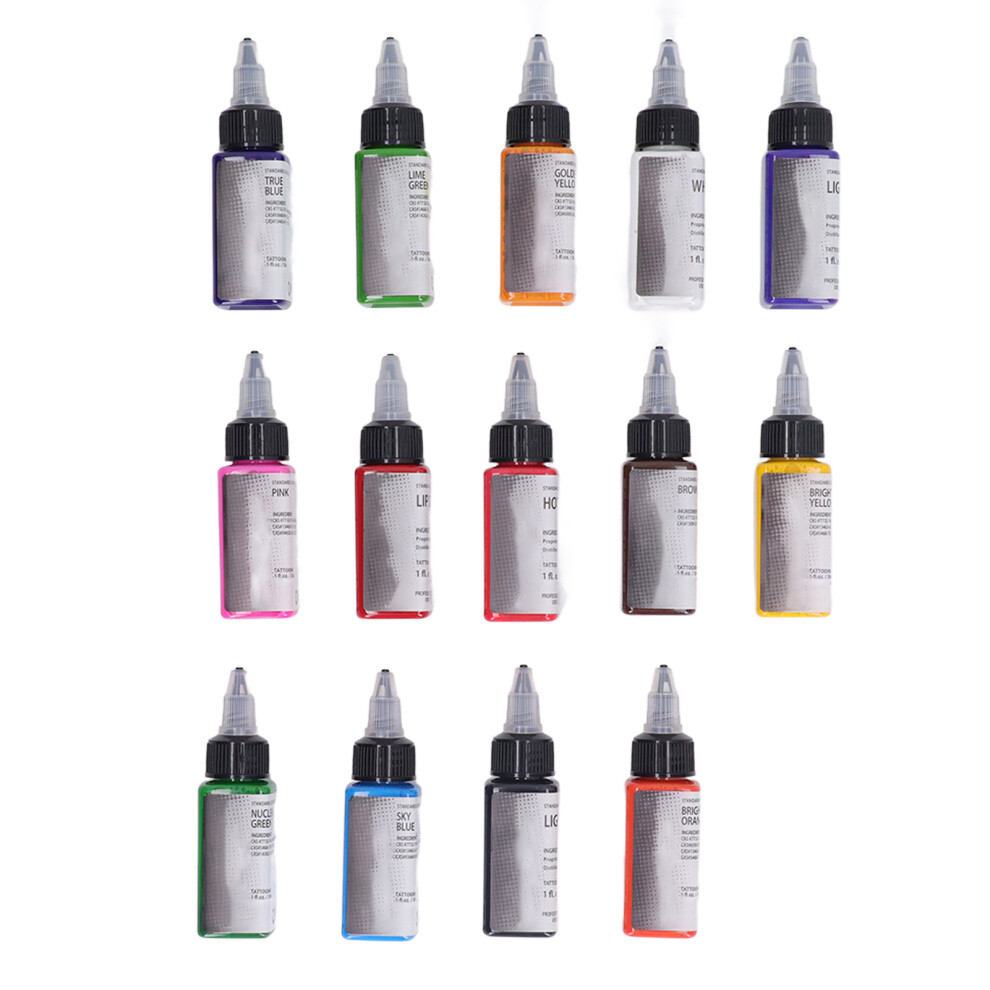 Long Lasting Tattoo Ink Kit Rich And Vivid Colors High Concentration Of Pigment Smooth Flowing Ink For Vibrant Permanent Tattoos