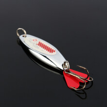 Jigging Bait Fishing Spoons Lures Bass Baits Spoon Crank Bait Hard Metal Spoon With Treble Hooks Swimming Posture Is Lifelike Reusable Fishing Lures