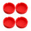 4Pcs Red Silicone Beverage Pad Lightweight Holder 6