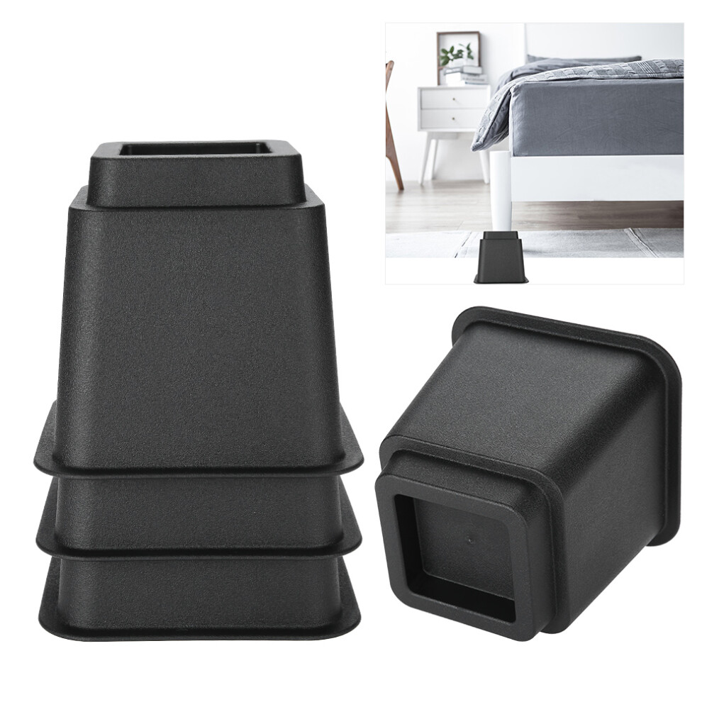 Black 5 Inch Furniture Risers 4 Pack