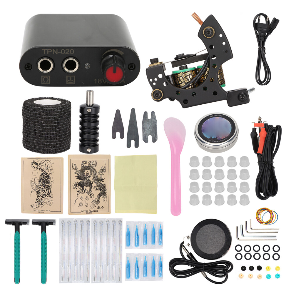 Cartridge Needles Tattoo Kit Rotary Tattoo Machine Pen Set Powerful Operation Adjustable Needle Depth Beginner Friendly Low Noise Versatile