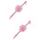 2Pièces Colliers Pour En Velours Rose Avec Ajustables 8