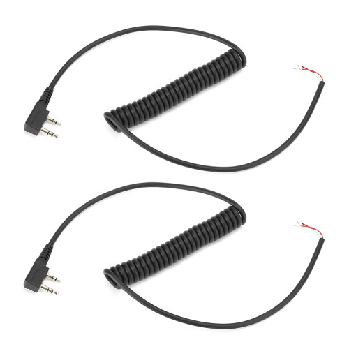 Retractable Coil Cord Cable For Two Way Radios Replacement Microphone Cable Spring Coil Design Durable Communication Cable Military Style Design