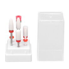 Heat Resistant Ceramic Nail Drill Bits Set7PCS, Multifunctional Grinding Heads for Acrylic Gel Nails Cuticle Manicure, Includes Storage Box and Bit