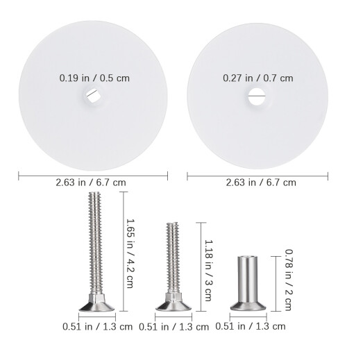 2Ensemble Plaques En Inox Pour Trou De Porte 2