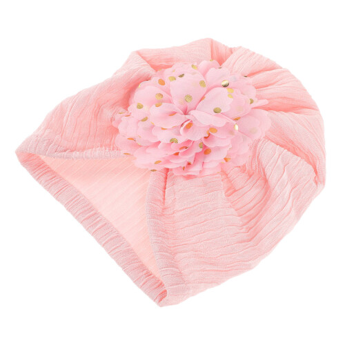 3Stk Mütze Baby Warm Polyester Rosa Turban Design 2