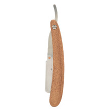 Stainless Steel Straight Razor With Rotating Head And Adjustable Tightness Luxury Wood Handle Hollowed-Out Blade Handmade Sharpened For Shaving
