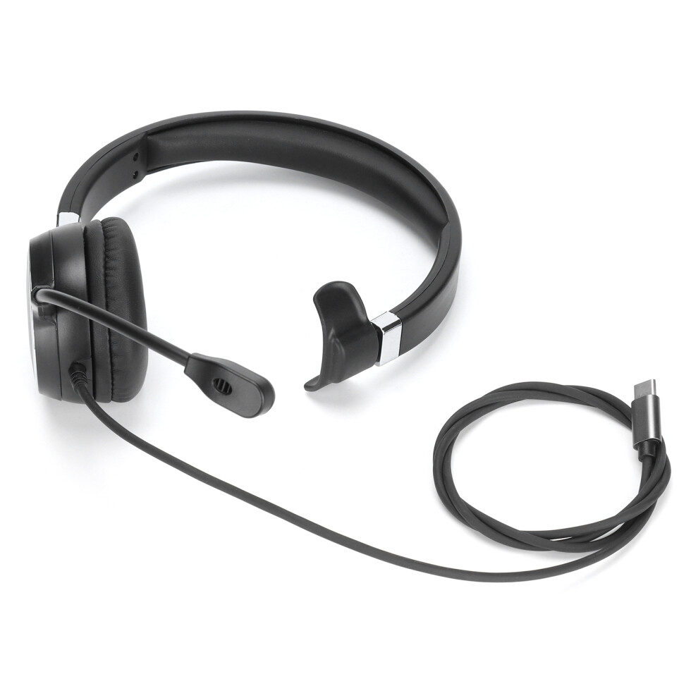 Professional Headset With Acoustic Shock Protection And Adjustable Headband Noise Canceling Mic For Clear Communication In Line Mute Button Usb Type 9028731861098