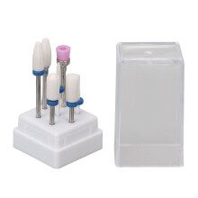 Safe Ceramic Nail Drill Bits Set Multifunctional Time Saving Durable Heat Resistant Easy To Clean Stainless Steel Shank Compatible With Electric Nail