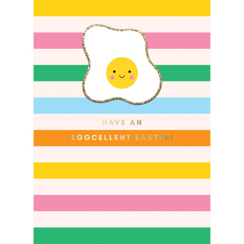 Decopatch Eggcellent Easter Card Includes Removable Fried Egg Patch