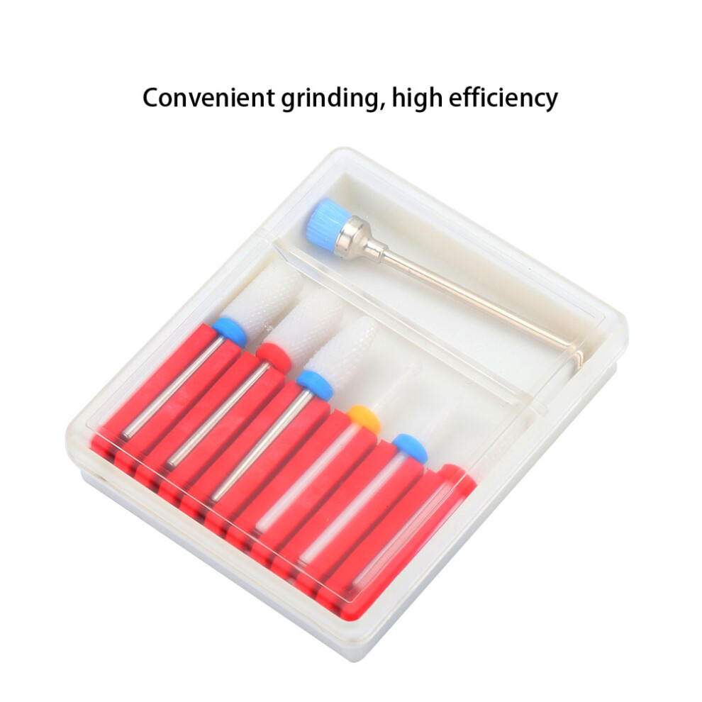 7pcs Nail Drill Bits Set - Ceramic & Tungsten Steel Manicure Tools
