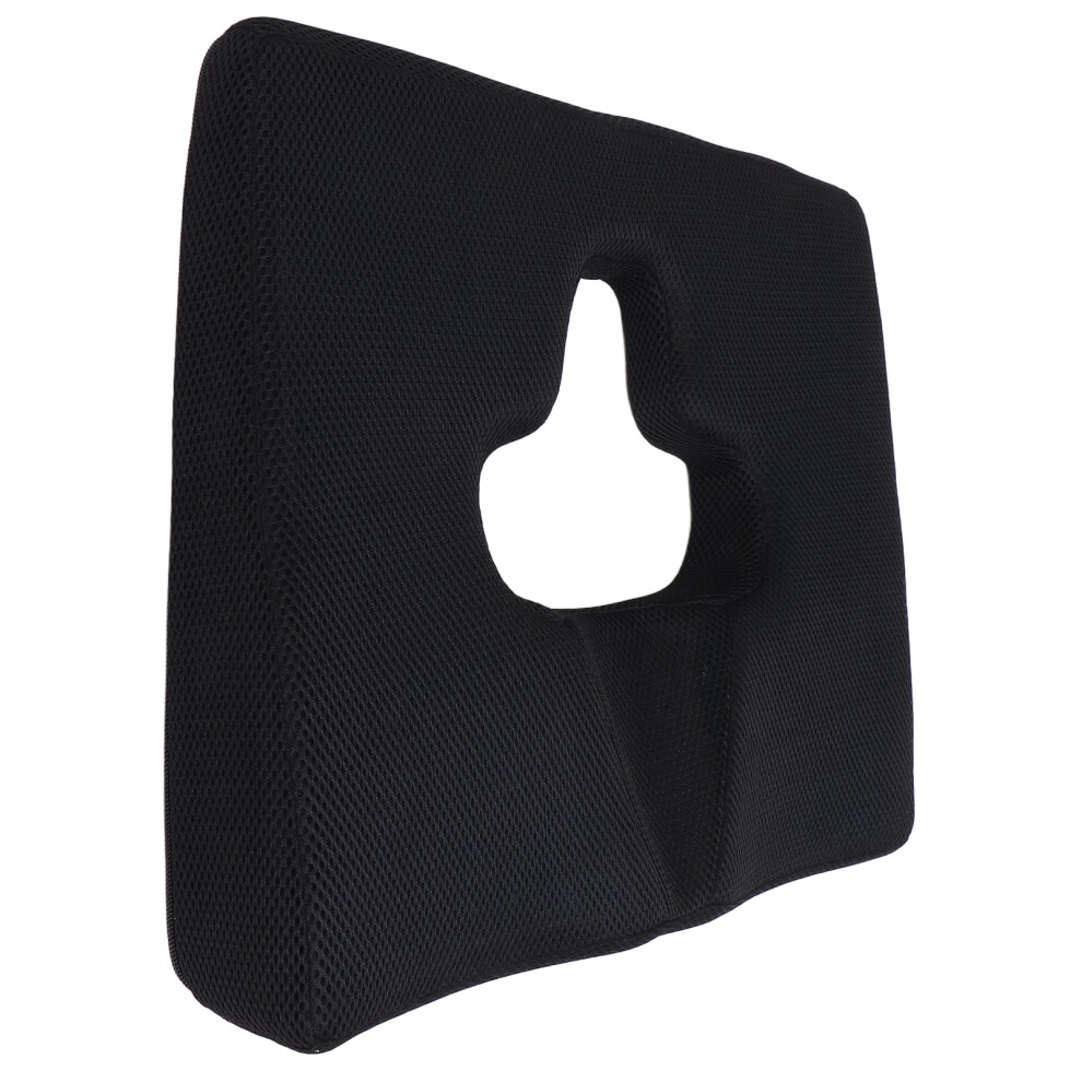 Black Prevent Bedsore Cushion 45X38x7cm Breathable Hemorrhoid Support
