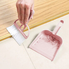 Handheld Dustpan and Brush Set for Sofa Tabletop Bedroom Blue Green Pink Plastic Comfortable Grip Cleaning Tools 7.48x5.12x1.57in