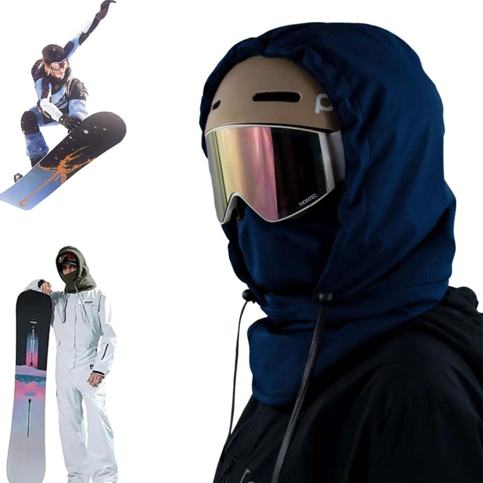 Waterproof Fleece Lined Hood, Full Face Mask Balaclava For Skiing Snowboarding Cycling, Fleece Lined Winter Face Cover For Men And Women 9132278022550