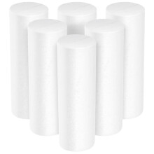 Topbathy6Pcs Cilindru de tort din polistiren, suport pentru decorațiuni cilindrice din spumă, alb