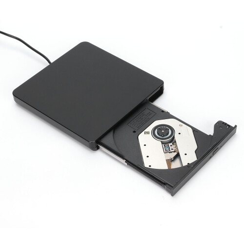 Tragbarer externer DVD-Brenner USB 2.0 für Windows/Linux/OS X Black