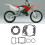 Πλήρες σετ φλάντζας για CR250R1992-1999, Φλάντζες κεφαλής και βάσης, κιτ ανακατασκευής 2
