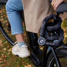 Fiets slot ketting - Serea Swift - Ontgrendeling smartphone NFC zonder batterij - Staal Ø6 mm - 100 cm - Zwart