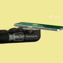 Fiets slot ketting - Serea Swift - Ontgrendeling smartphone - NFC-technologie zonder batterij - Ø8 mm / 125 cm