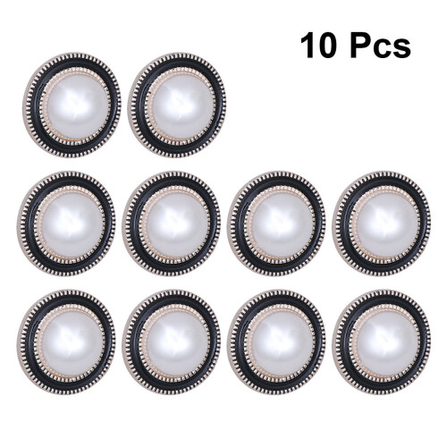 20Pcs Round Pearl Decorative Buttons Multi Color for Clothes Hats 2