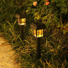 2 luci solari da esterno con picchetto, luci da vialetto impermeabili, automatiche e luminose, lanterne solari da esterno per decorazione di cortili,